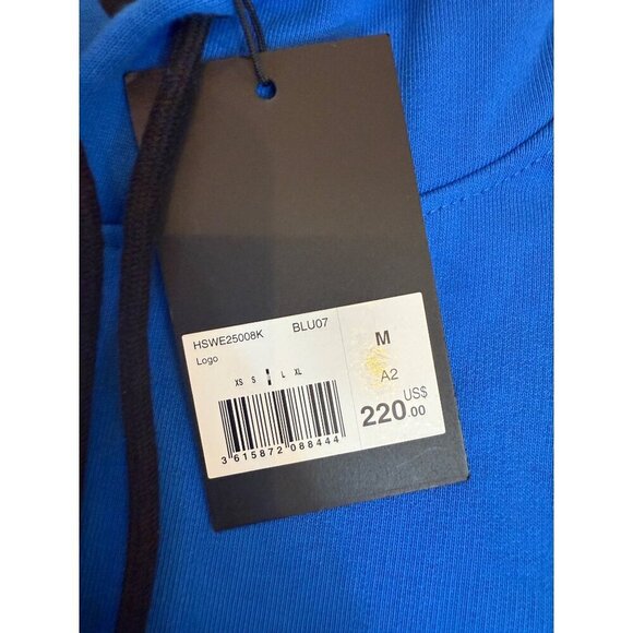 The Kooples Men's Hoodie Large Blue Neoprene, "What Is" Inscription, Heavyweight - Picture 5 of 14